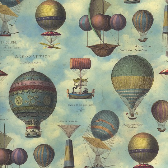 Vintage Hot Air Balloons Italian Paper ~ Kartos Italy